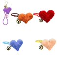 thumbnail image 3 of Knitted Heart Keychain Women Men Fashion Pendant Small DIY Solid Color Knitting Keyholder Hanging Decor Backpack Pendants Prop Red, 3 of 9