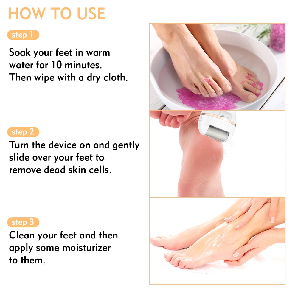 PENGXIANG Callus Remover for Feet, Electric Foot File Rechargeable Pedicure Tools, Professional Callous Remover Kit with 2 Roller Heads, LED Light, 2 Speeds for for Cracked Heels and Dead Skin