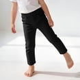 thumbnail image 3 of Vornjynx Girls Cotton Pants High Waist Lightweight Straight Fit Summer Casual Comfort Pants Black Size 8, 3 of 10