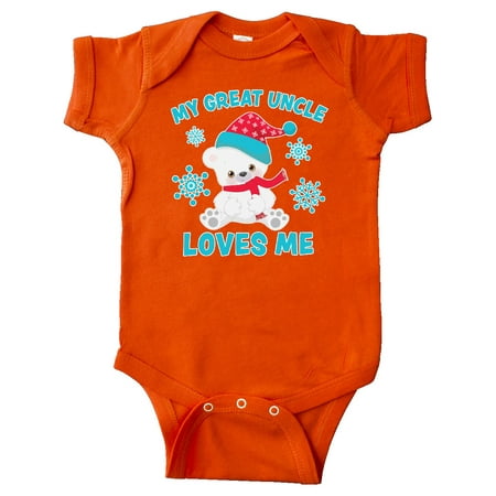 

Inktastic Polar Bear My Great Uncle Loves Me in Santa Hat Gift Baby Boy or Baby Girl Bodysuit