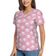 thumbnail image 2 of Wukai Cute Cat Classic V-Neck T-Shirt for Women: Comfortable, Stylish, and Versatile Wardrobe Essential-3X-Large, 2 of 7