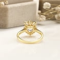 thumbnail image 5 of 10K Yellow Gold Heart Shape Moonstone Cubic Zirconia Engagement Ring, 5 of 5