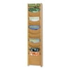 Safco 4331MO Solid Wood Wall-Mount Literature Display Rack, 11-1/4 X 3-3/4 X 48, Medium Oak