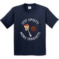 thumbnail image 3 of Inktastic Less Upsetti More Spaghetti Youth T-Shirt, 3 of 5