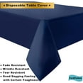 thumbnail image 3 of y 3-Pack Premium Plastic Deep Navy Blue Tablecloth Disposable 54 x 108 Inch. Rectangle Table Cover Party Marine Midnight Blue Table Cloths for Parties Birthday Wedding Picnic Banquet, 3 of 5