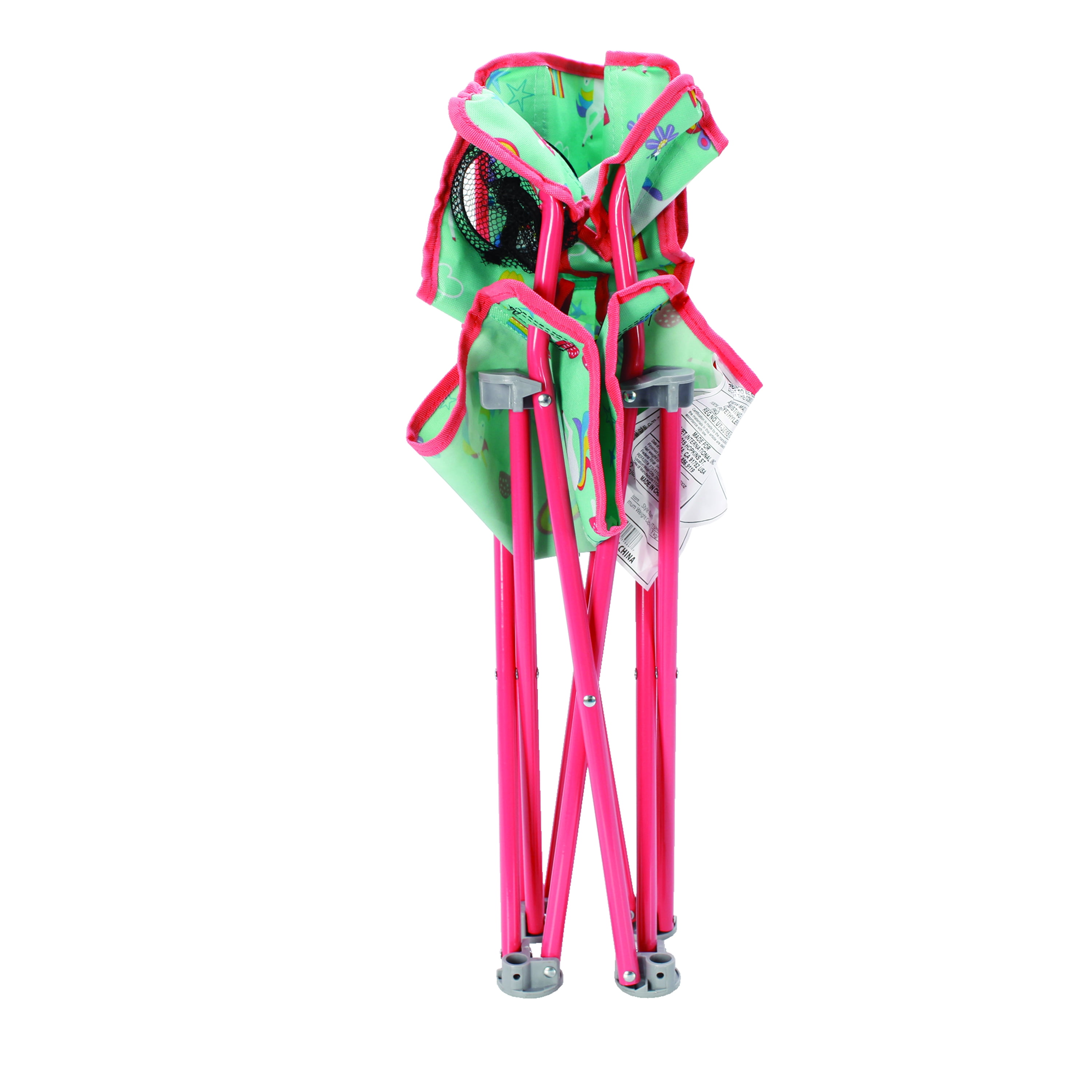 Crckt Kids Folding Camp Chair with Safety Lock, Unicorn Print, 125lb Capacity