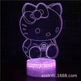 thumbnail image 1 of 3D Light Led Hello Kitty Bedroom Colorful Night Light Fashion Cartoon Usb Touch Colorful Simple Acrylic Creative Birthday Gift, 1 of 6