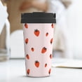 thumbnail image 6 of Lsque Strawberry Pattern Travel Coffee Mug 16oz: Insulated Coffee Cup with Leakproof Lid, Coffee Tumbler, Reusable Coffee Cups with Seal Lid, 6 of 8