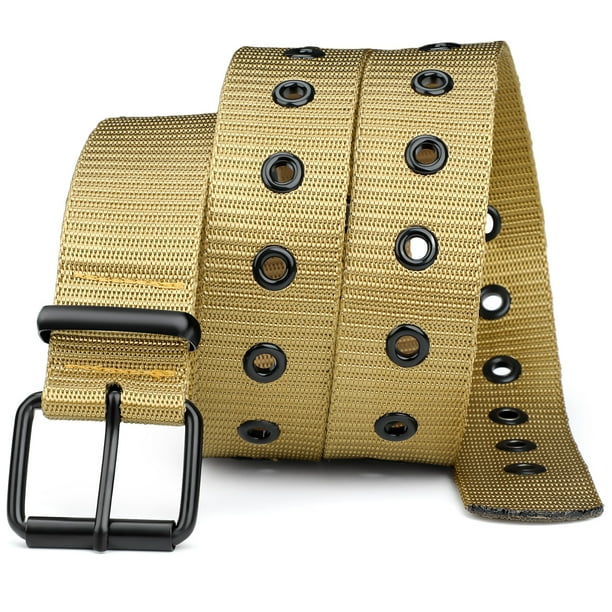 WHIPPY 1PC Men's Durable Nylon Canvas Belt, Quick-Release Bet with Prong Buckle for Everyday Wear, Casual use belt for Men