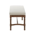 thumbnail image 6 of DecMode Wood Bench with Burlap Seat, Brown, 6 of 12