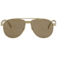 thumbnail image 2 of Versace Brown Tampo Versace Silver Gold Pilot Men's Sunglasses VE2209 1252V3 58, 2 of 5