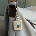 thumbnail image 3 of Root Beer Float Stainless Steel 1oz Mini Flask Key Chain, 3 of 3