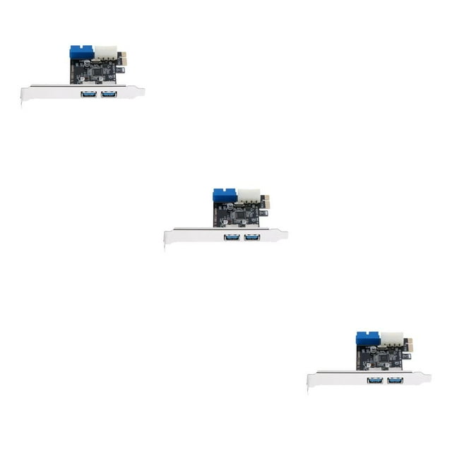 crativent Carte d'Extension PCI-E vers USB 3.0 5Gbps Vitesse Hub Adaptateur Informatique Maison Remplacement pour Windows XP 32/64 3Ensemble