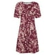 thumbnail image 5 of Vestido Corto para las Mujeres Cuello Redondo Manga Corta Impresa Suéter, Moda Casual Estilo Línea, 5 of 5