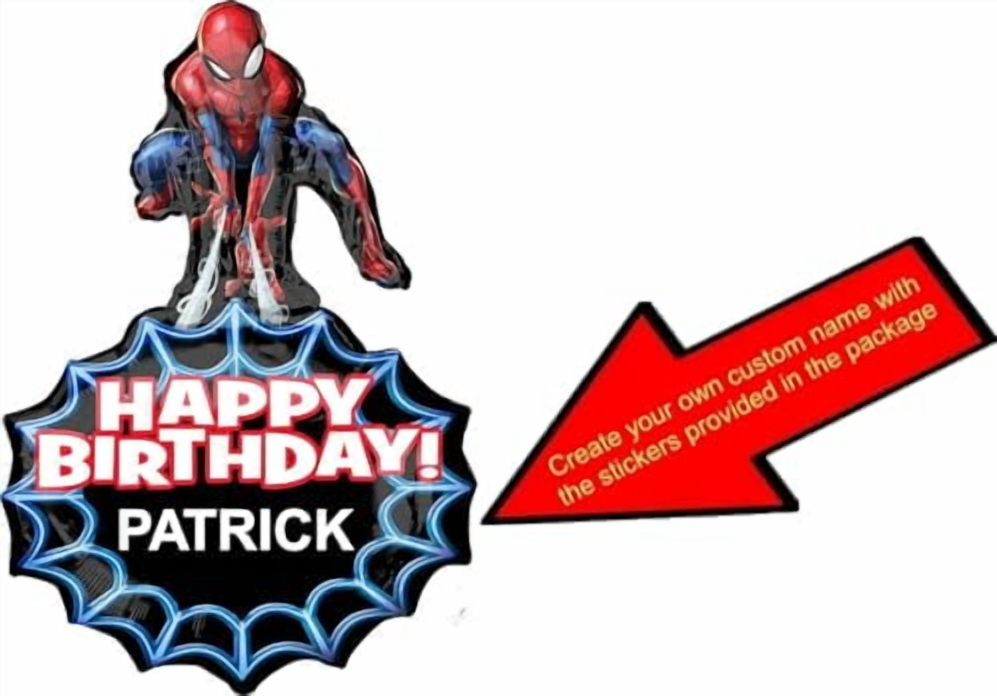 Anagram Spider-Man Personalized Birthday Party Supplies Balloon Bouquet Decorations