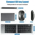 thumbnail image 4 of RONY Foldable Wireless Bluetooth Keyboard & Mouse Combo: Rechargeable Portable Travel Keyboard for Phone Laptop Mac Desktop (Grey), 4 of 15