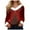 Brick Red, variant on Women's Long Sleeve Faux Fur Print Dressy Casual Sweatshirt Slim Fitted Christmas V Neck Tops Oversized Chenille Sweatshirt (Hot Pink,XXL)