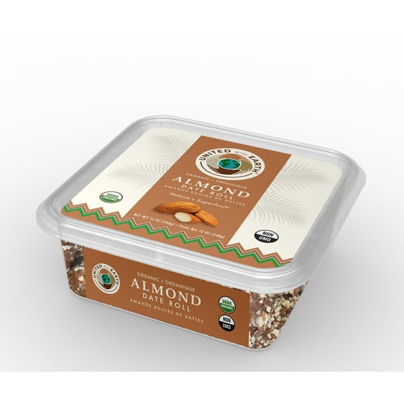 UNITED WITH EARTH: Organic Almond Roll Dates, 12 oz