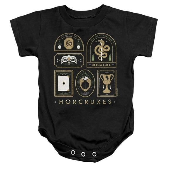 Harry Potter Horcrux Field Guide Unisex Infant Snap Suit for Baby, Black, X-Large