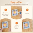 thumbnail image 6 of Lifewit 5.9" Crochet Blocking Board with 10 Pegs, Bamboo Granny Square Blocking Board for Knitting and Crochet Projects, Blocking Mats for Crocheting, Crocheting Accessories Gifts for Crocheters, 6 of 10