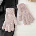 thumbnail image 2 of Xmyrz Gloves For Cold Weather Women Winter Gloves Solid Fleece Thermal Gloves Simplistic Knitted Touchscreen Gloves Ski Gloves Snow Gloves Mittens, 2 of 4