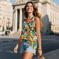 thumbnail image 3 of Jeiento Abstract Hippie Flower Tank Tops for Women 70S 80SColorfull Swirl Wavy T-shirt Loose Fit Dressy Workout T-shirts Lady Casual V Neck Sleeveless Shirts Basic Blouse Y2K Clothes,XL, 3 of 7