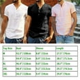 thumbnail image 2 of Men‘s Summer Short Sleeve Solid Loose V-neck Linen T-shirt Dress Shirt Tops Tee, 2 of 2