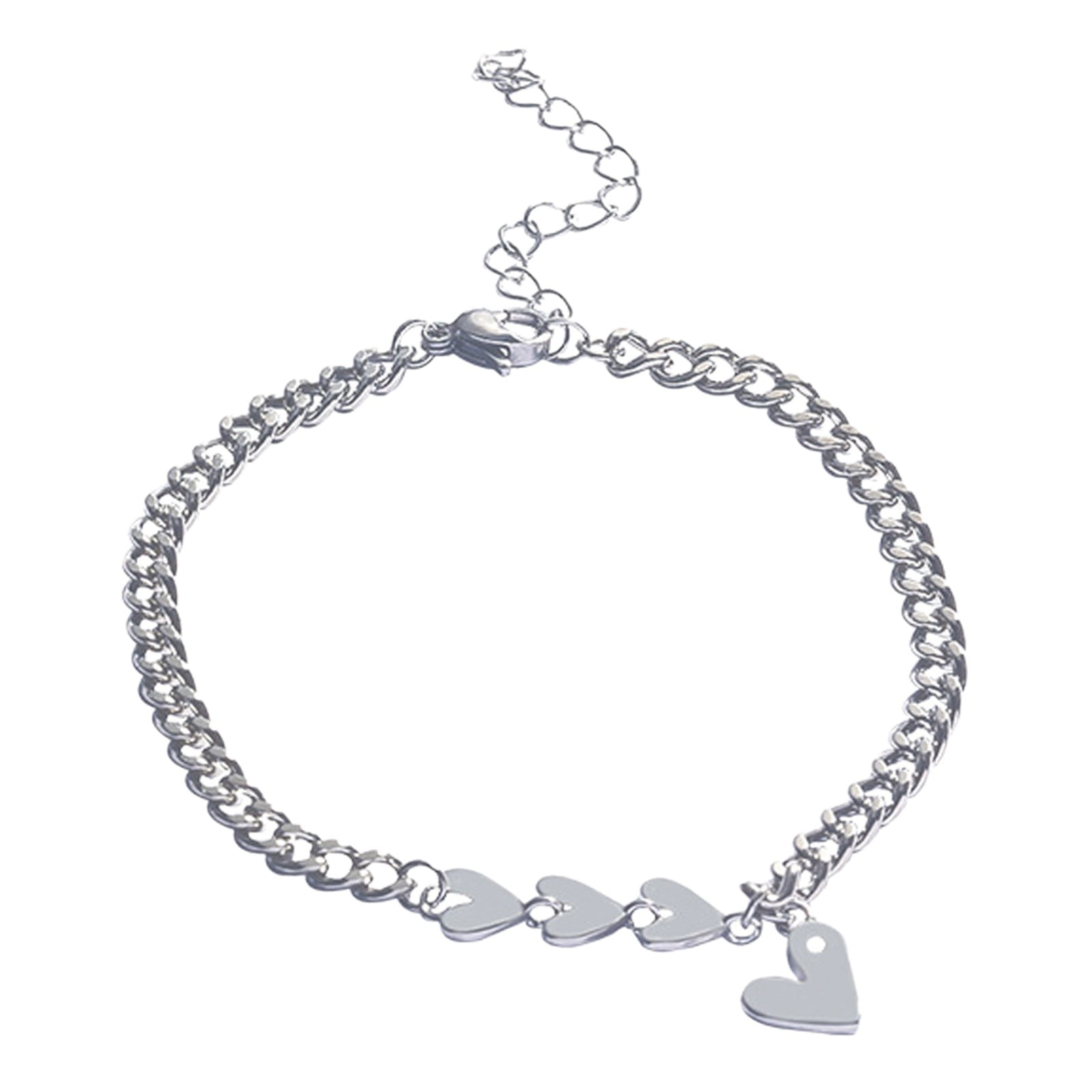 James Avery Sterling Silver Connected Hearts Charm Bracelet - M