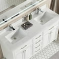 thumbnail image 4 of Madrid 60 inch wood double sink vanity with marble and ceramic sink in Blue, 4 of 20