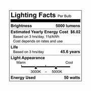 Euri Lighting EUD4-50W103sw-W Dual Color Up/Down LED Strip Light - 3000K-5000K,