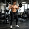 thumbnail image 5 of Havenx Sweatpants for Men Tapered Legs Drawstring Joggers with Pockets Elastic Waist Open Bottom Sweatpants Loose Fit Soft Fall Winter Comfy Workout Pant,Navy XL, 5 of 7