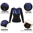 thumbnail image 3 of ANYFIT WEAR Sweat Sauna Suit for Women Waist Trainer Long Sleeve Shirt Body Shaper Top with Zipper, 3 of 7
