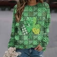thumbnail image 4 of Womens Fall Sweatshirts Green Sequin Pattern Long Sleeve Womens Activewear,Green-3,3XL, 4 of 6