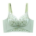 thumbnail image 5 of ATOYSOY Women's Everyday Bra Lace Splicing Floral Graphic Small Cup Wirefree Teens Bralette Underwear Workout Comfort Bra Breathable Push Up Clearance Green XL, 5 of 5