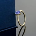 thumbnail image 3 of Gem Stone King 10K Yellow Gold Blue Tanzanite Solitaire Engagement Ring | 0.75 Cttw | Oval 7X5MM | Wedding Engagement Anniversary Promise Gold Ring for Women | Size 5-10, 3 of 3