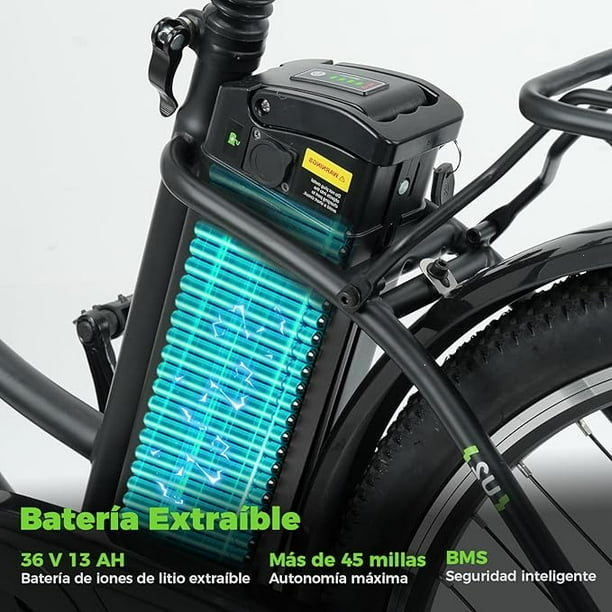 Batería Extraible Bicicletas Con Bateria Recargable Isinwheel U2
