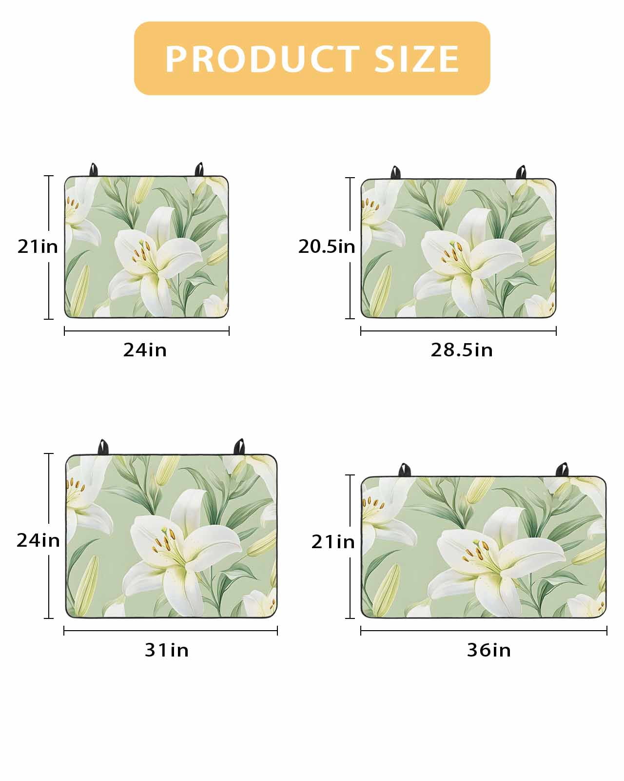 nqOlkjepod Large Induction Cooktop Protector Mat 24"x21", Sage Green Flowers Stove Top Covers for Electric Stove, Spring Floral Botanical Watercolor Stove Burner Cover Mats, Glass Top Stove Cover