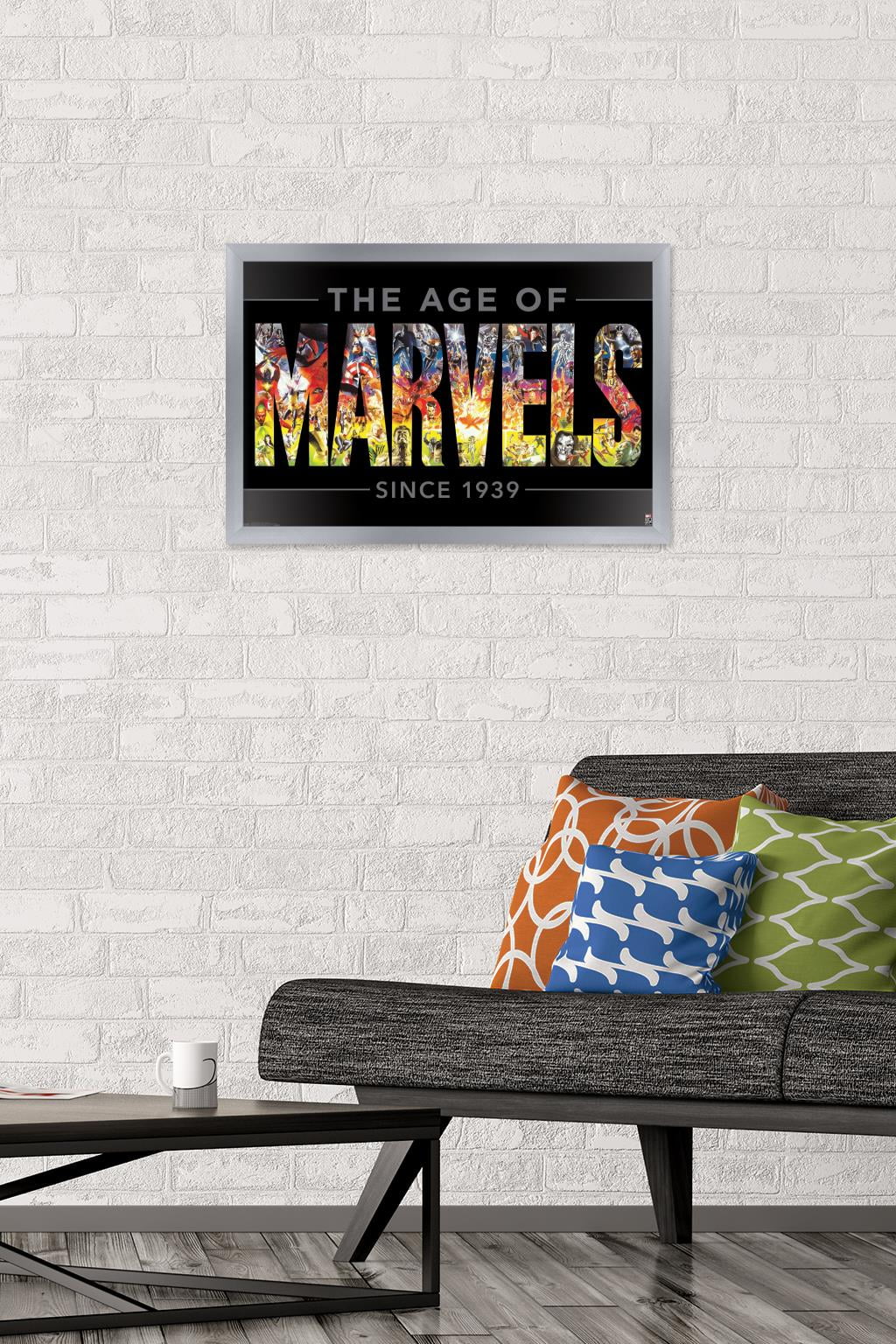Marvel Comics - Marvel 80th Anniversary - Age of Marvels Wall Poster, 14.725" x 22.375", Framed
