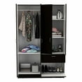 thumbnail image 4 of Atlin Designs Armoire de Chambre Moderne en Bois à 5 Tablettes, Noir/blanc, 4 of 8