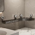 thumbnail image 2 of Estante de Ventosa con de Glaciar de Estilo de Lujo Ligero y Sin Taladro, Organizador de Ducha de Baño Estilo Ventilador Gris, 2 of 5