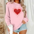 thumbnail image 6 of Elvqul Womens Sweatshirts Crewneck Shirts Tunic Fashion Valentine's Day Pullover Sweatshirts for Women Long Sleeve, 6 of 6