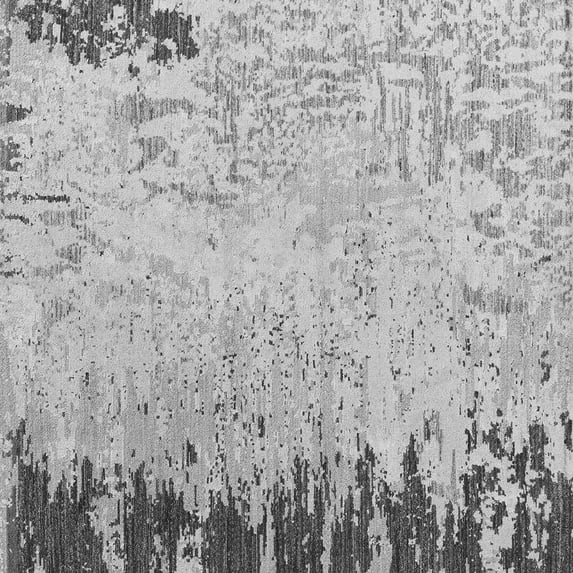 Ahgly Company Indoor Square Abstract Gray Modern Area Rugs, 8' Square