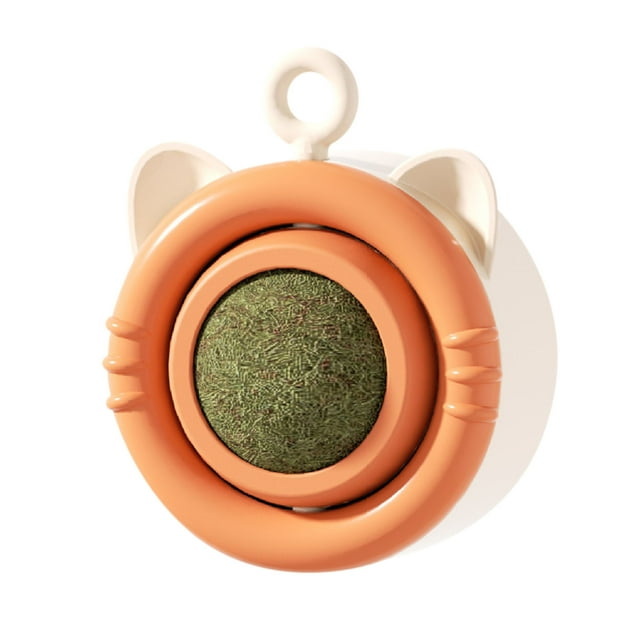 Fiudx Bolas de Menta Giratorias para Gatos, Diseño para Montar En La Pared, Cinta Autoadhesiva, Alivio de La Ansiedad, Salud Dental, Hierba Gatera Segura, Juguete Interactivo, Cubierta Sin Olor, Fres