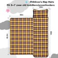 thumbnail image 5 of Yellow Brown Checkerboard Yellow Pattern Toddler Nap Mat for Kid Preschool Daycare, Kid Sleeping Mat Bag, Toddler Sleeping Bag with Pillow, 5 of 6