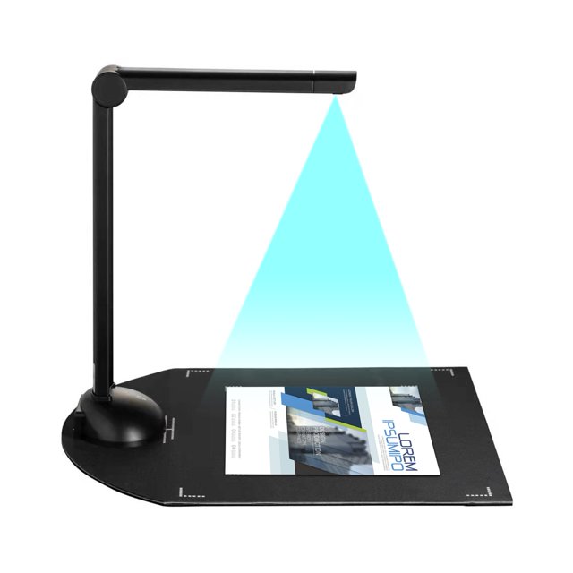 Document Scanner, Folding Portable Scanner Scanners For Computers with Shadowless LED Light and OCR Function USB Power Supply For Clear and Convenient Document Scanning
