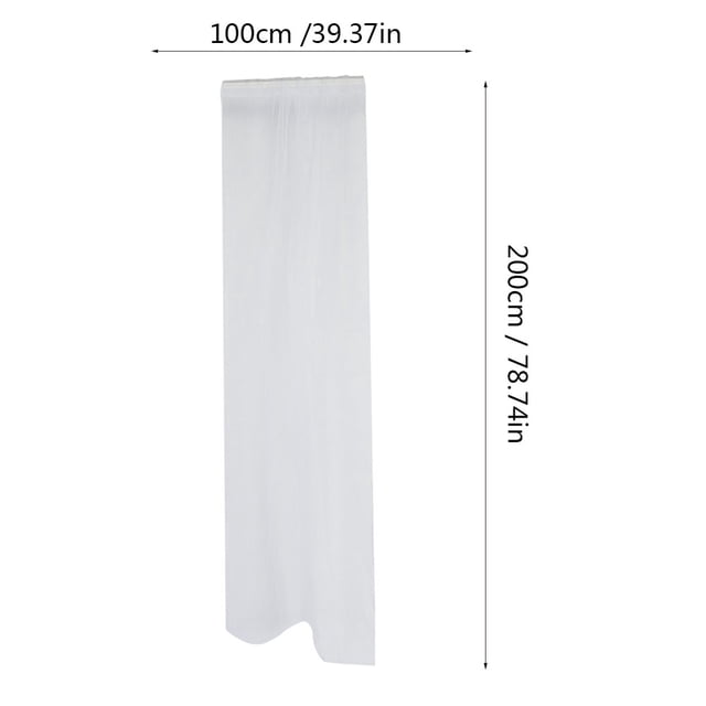 Cortina para balcón, cortina transparente con bolsillo para varilla, cortina para ventana de dormitorio, tratamiento para ventana muy recomendable
