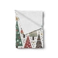 thumbnail image 2 of Ambesonne Christmas Fleece Throw Blanket Simple Woods Tree Pattern 60"x80" Jade Green White Paprika, 2 of 6