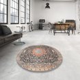thumbnail image 3 of Ahgly Company Indoor Rectangle Traditional Brown Medallion Area Rugs, 2' x 5', 3 of 6
