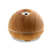 TOBERICH 300ml Aroma Essential Oil Diffuser Ultrasonic Air Humidifier with Wood Grain Pattern & Color Changing LED Light US Plug