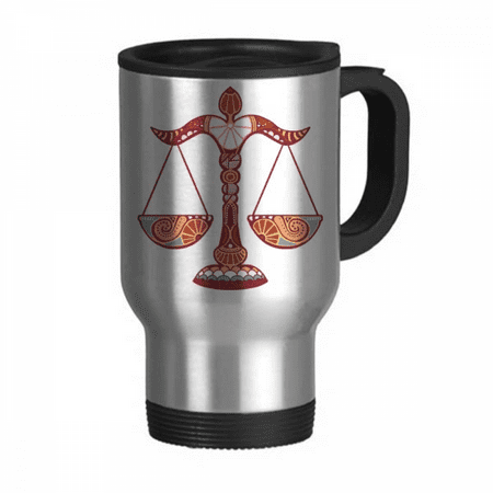 

Libra Constellation Zodiac Symbol Travel Mug Flip Lid Stainless Steel Cup Car Tumbler Thermos